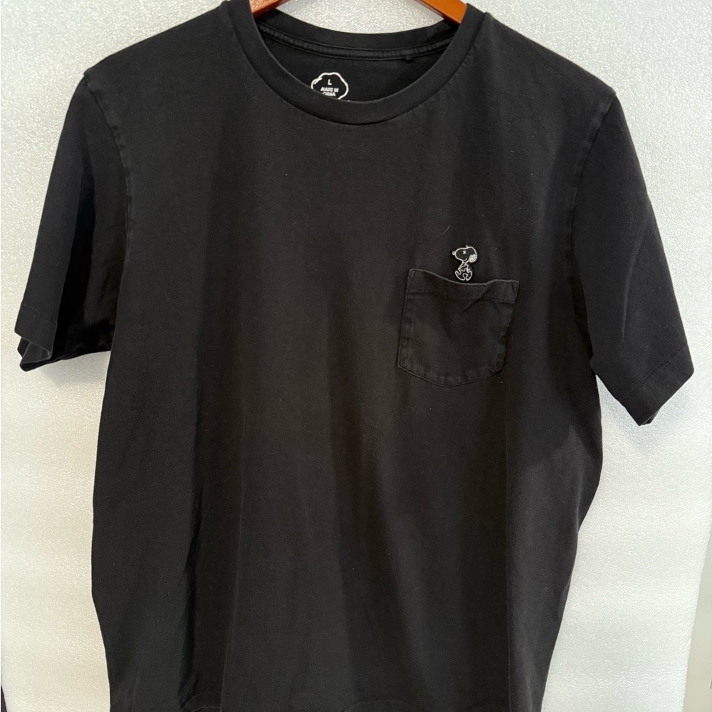 Peanuts Black Short Sleeve Tee